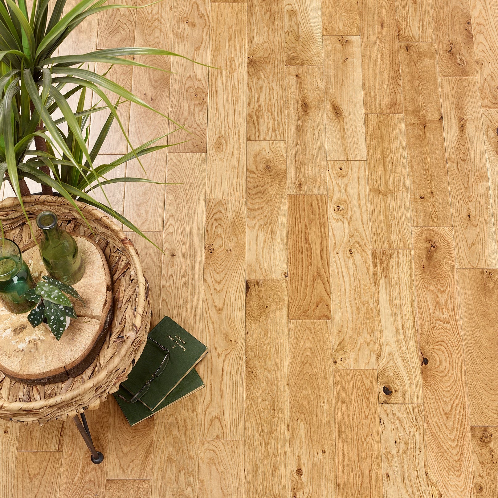 Natural Oak UV Lacquered 90mm Wide Plank - Floor Street