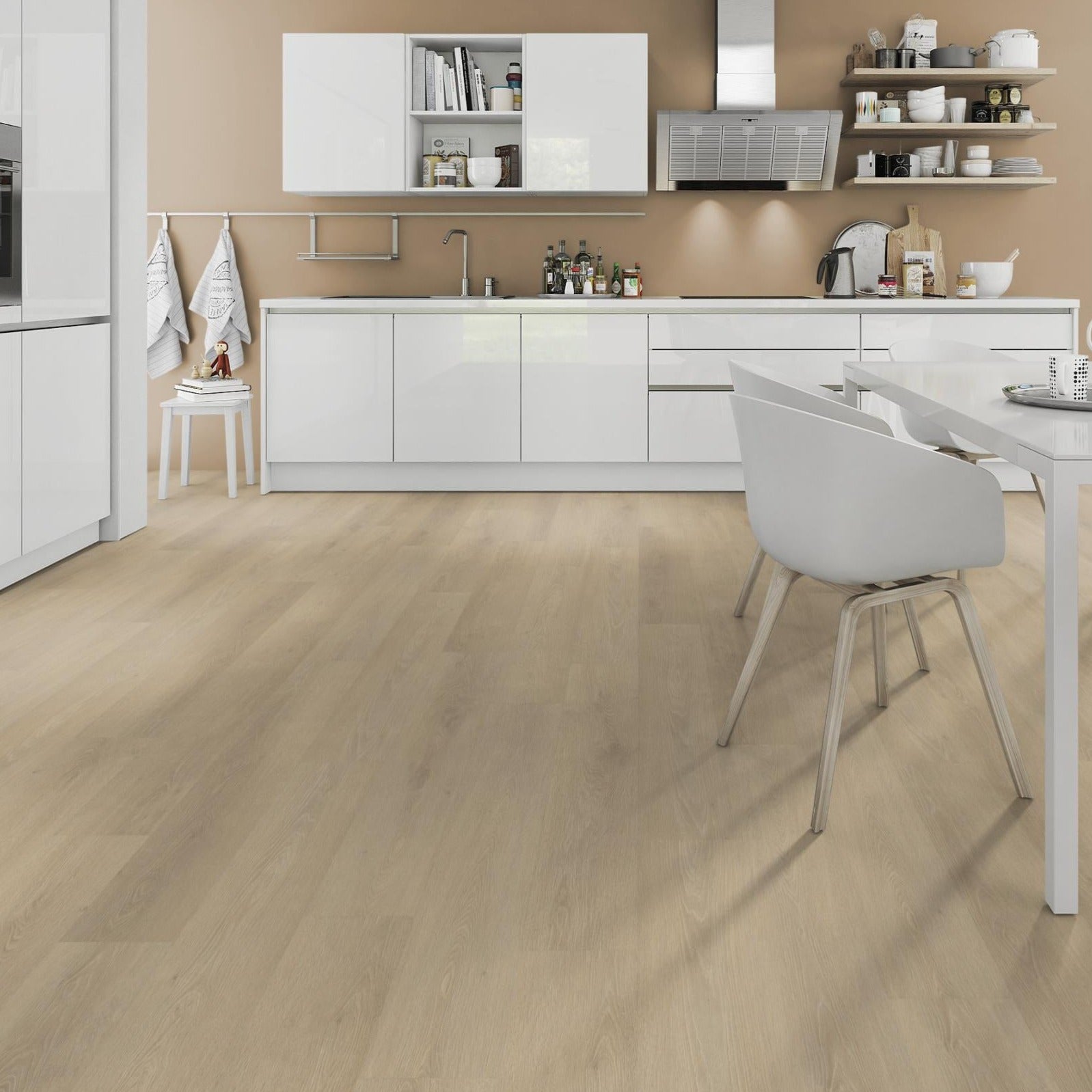 Popcorn Oak Straight Waterproof Click Vinyl - Floor Street