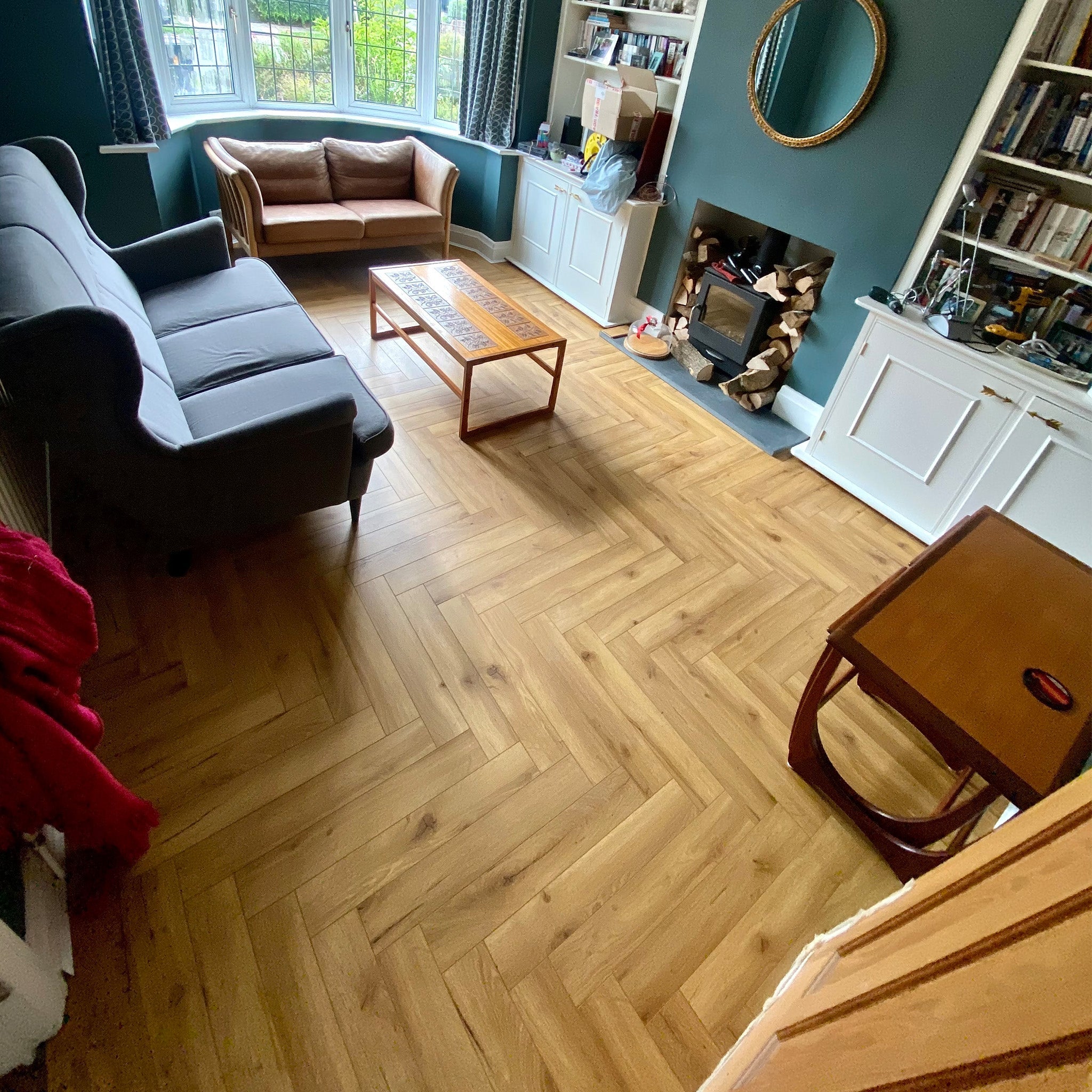Pure Wood Oak 12mm Herringbone Laminate - Floor Street