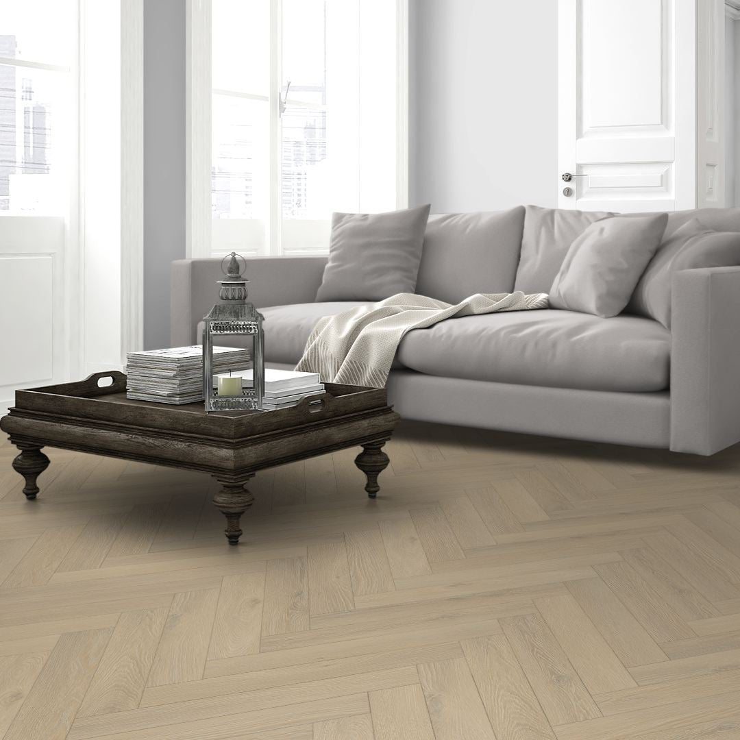 Scandi Oak 12mm Herringbone Laminate - Floor Street