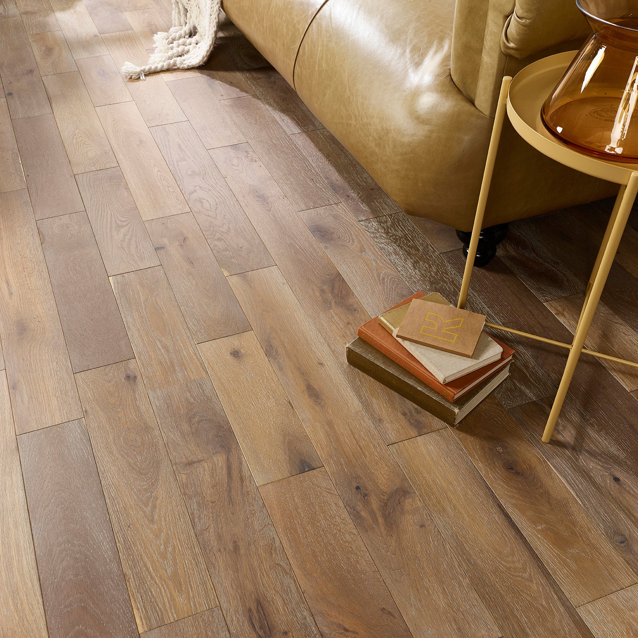 Smoked Grey Brushed & Oiled 14/3 x 125mm Straight Engineered - Floor Street