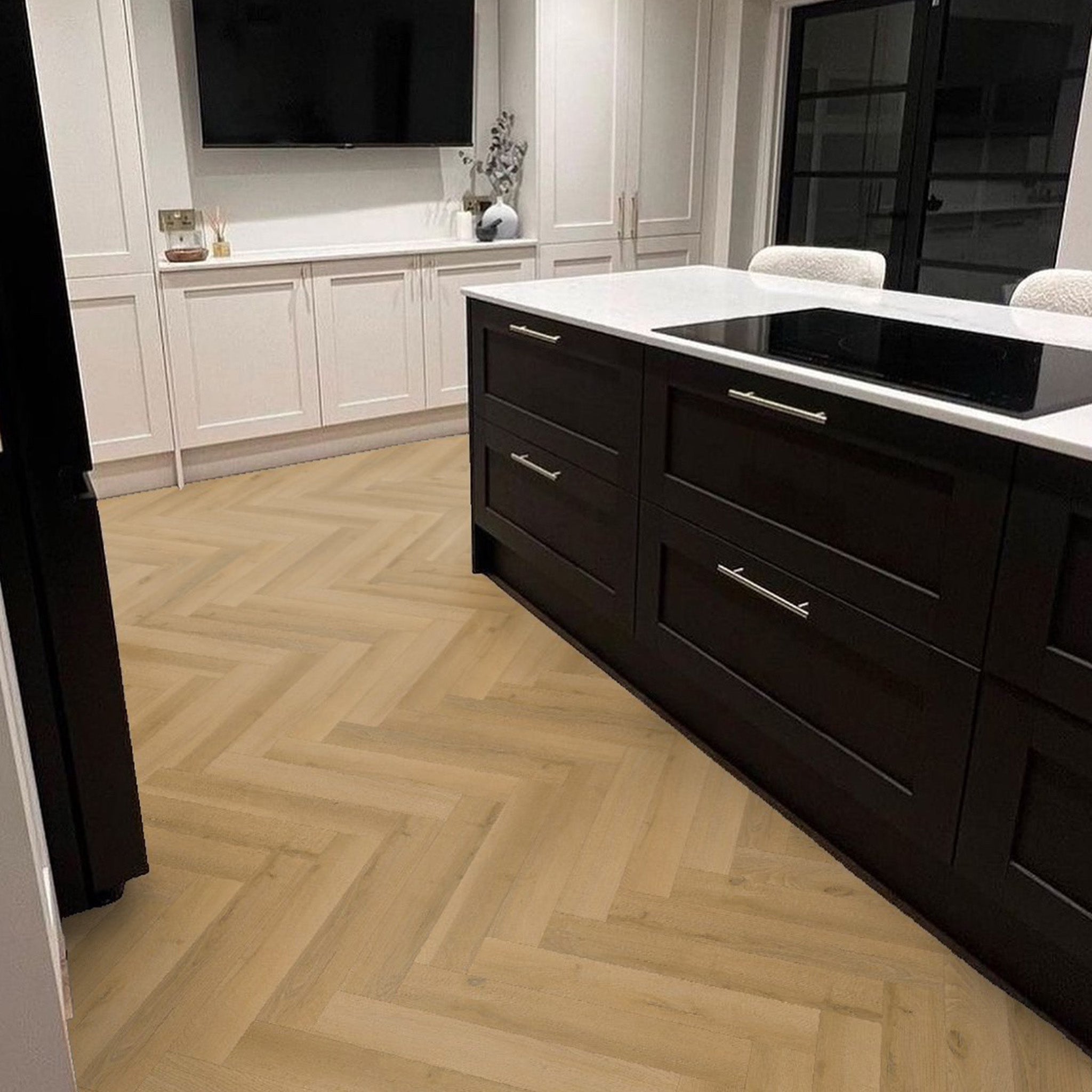 Soho Oak 12mm Herringbone Laminate - Floor Street