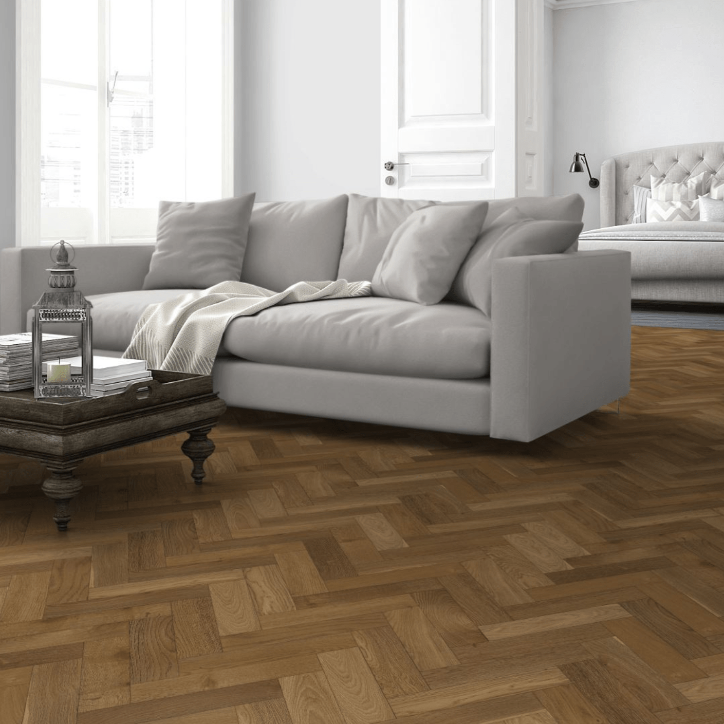 Toffee Oak 15/4 x 90mm Herringbone Engineered - Floor Street