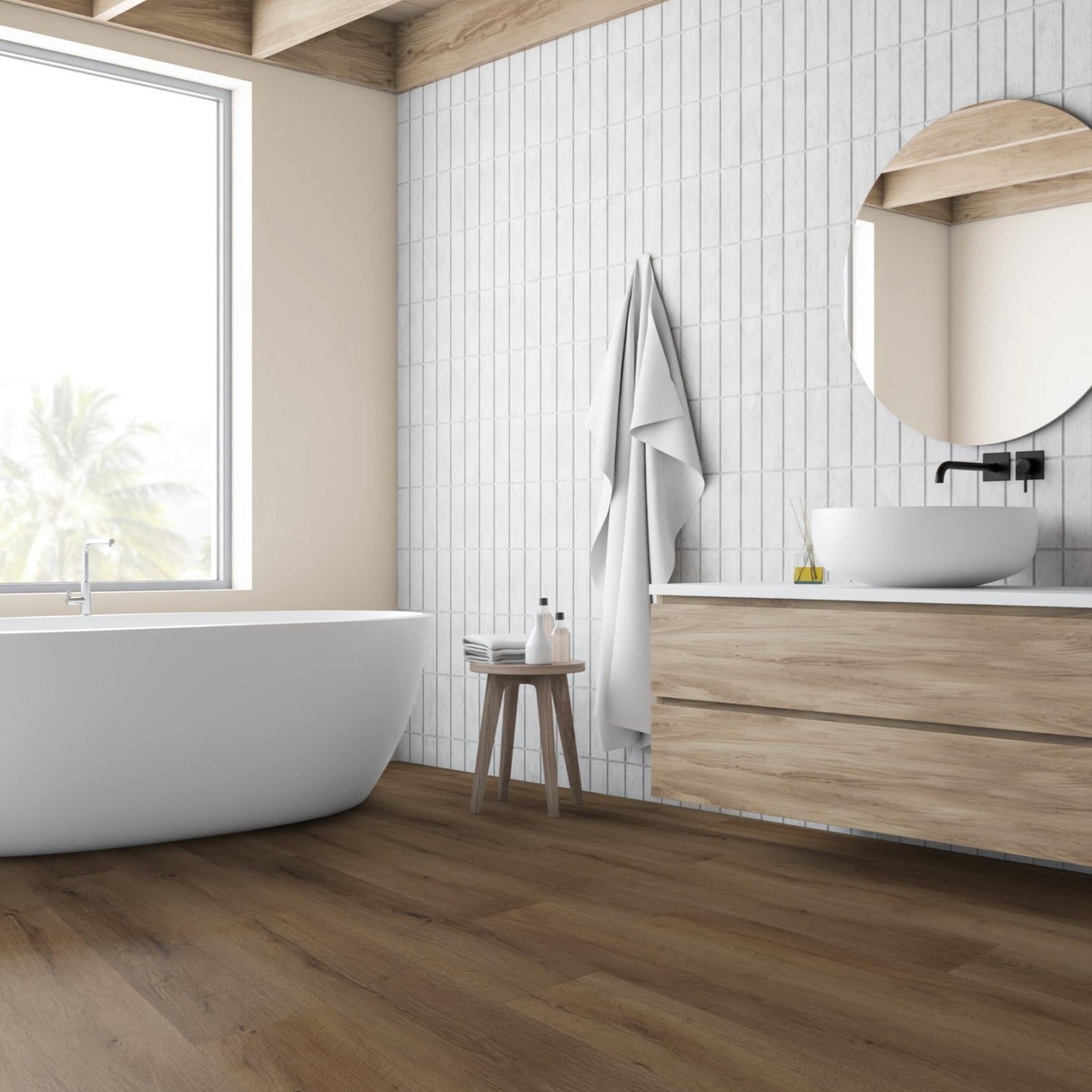 Uni Oak Straight Waterproof Click Vinyl - Floor Street