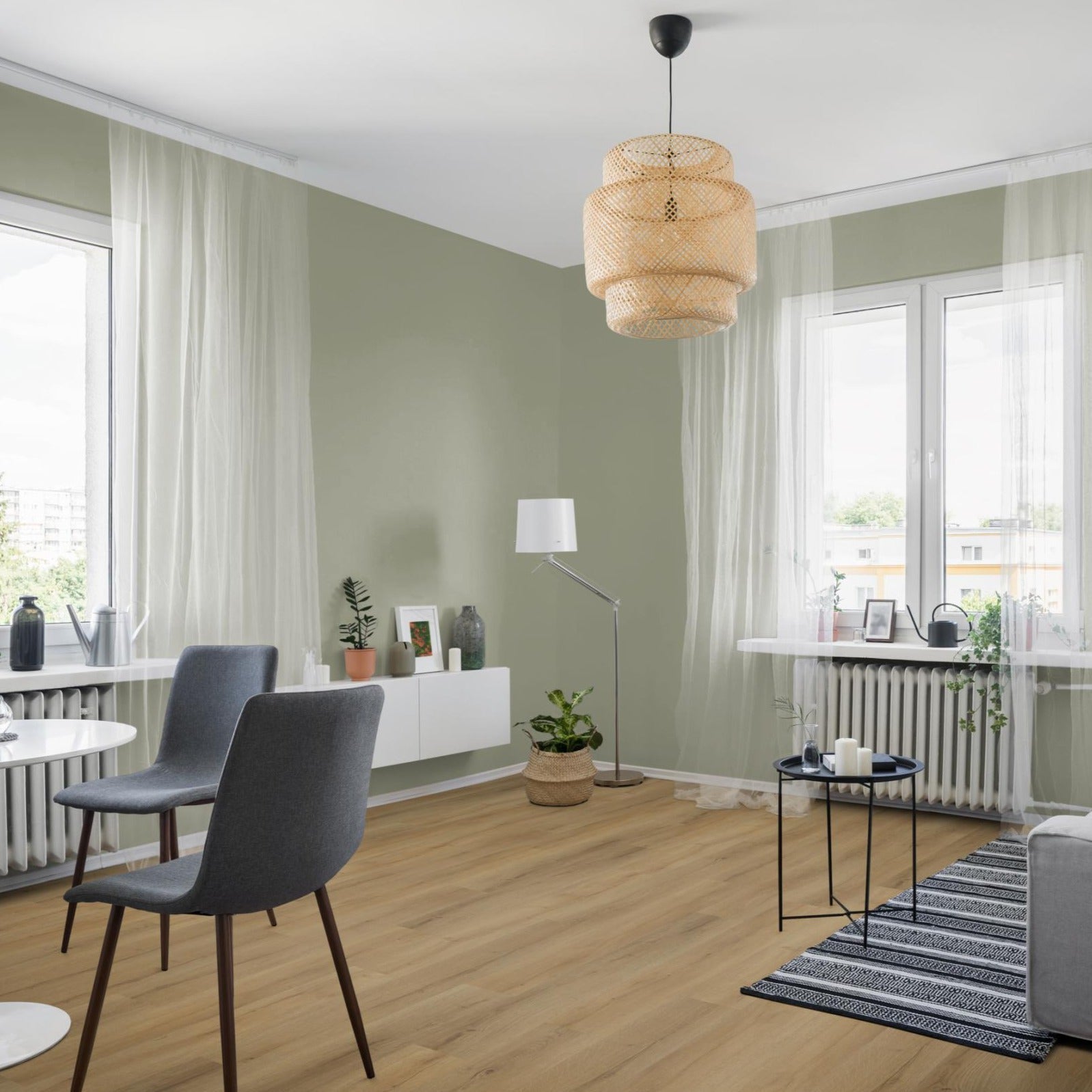 Waffle Oak Straight Waterproof Click Vinyl - Floor Street