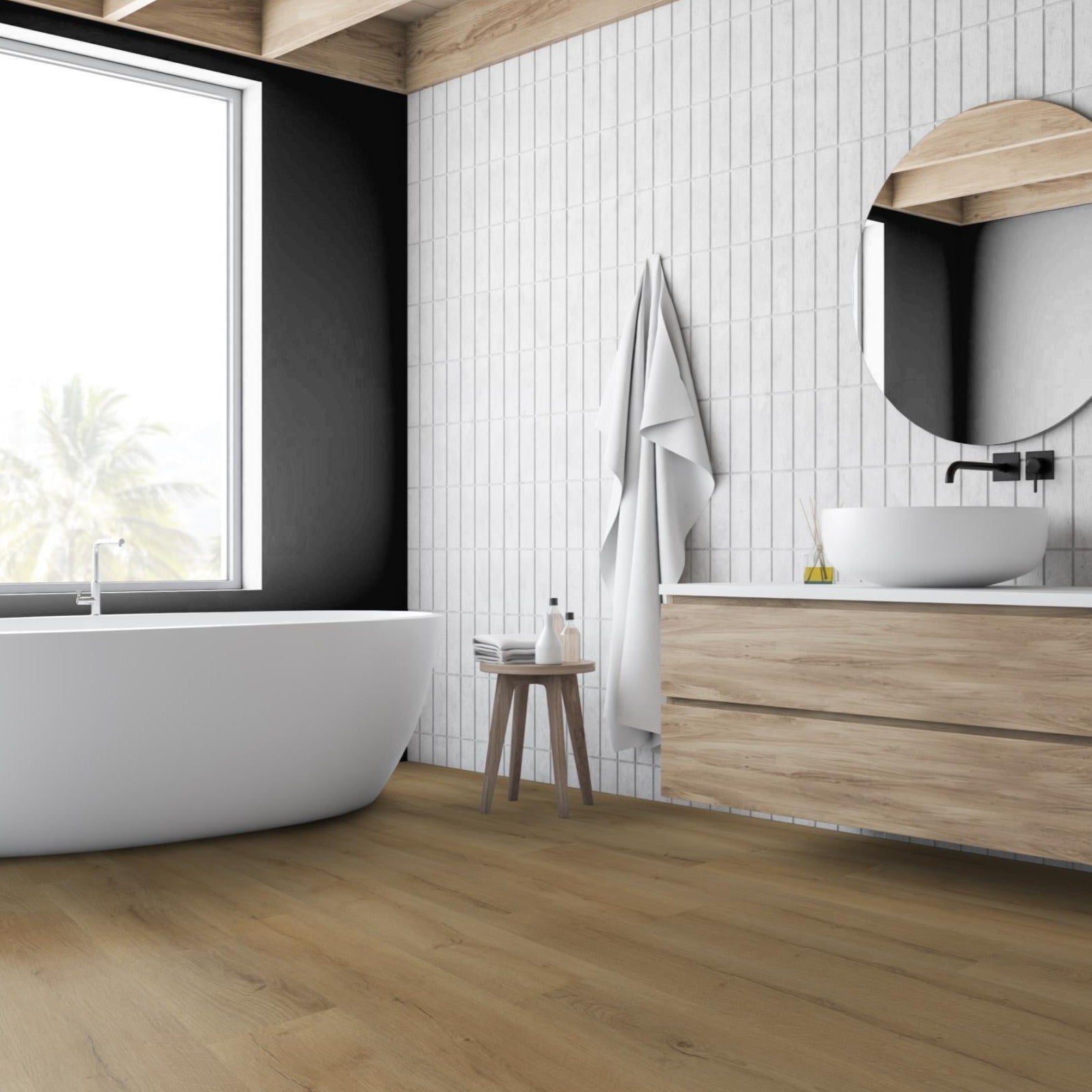 Waffle Oak Straight Waterproof Click Vinyl - Floor Street