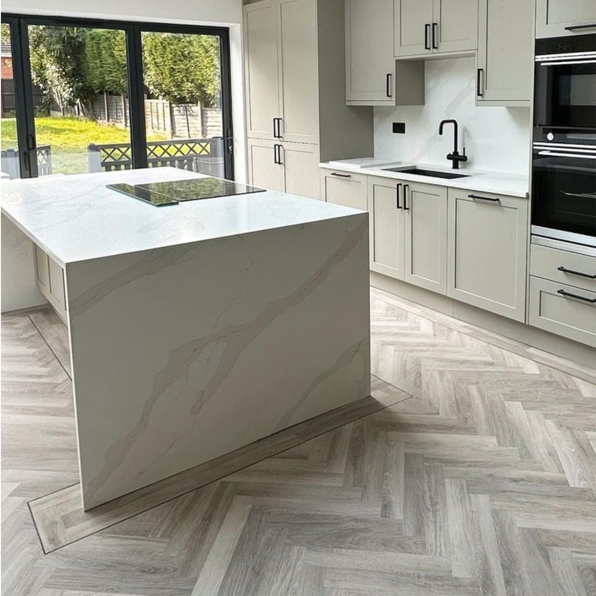 Waterside Oak 2mm Herringbone Waterproof LVT - Floor Street