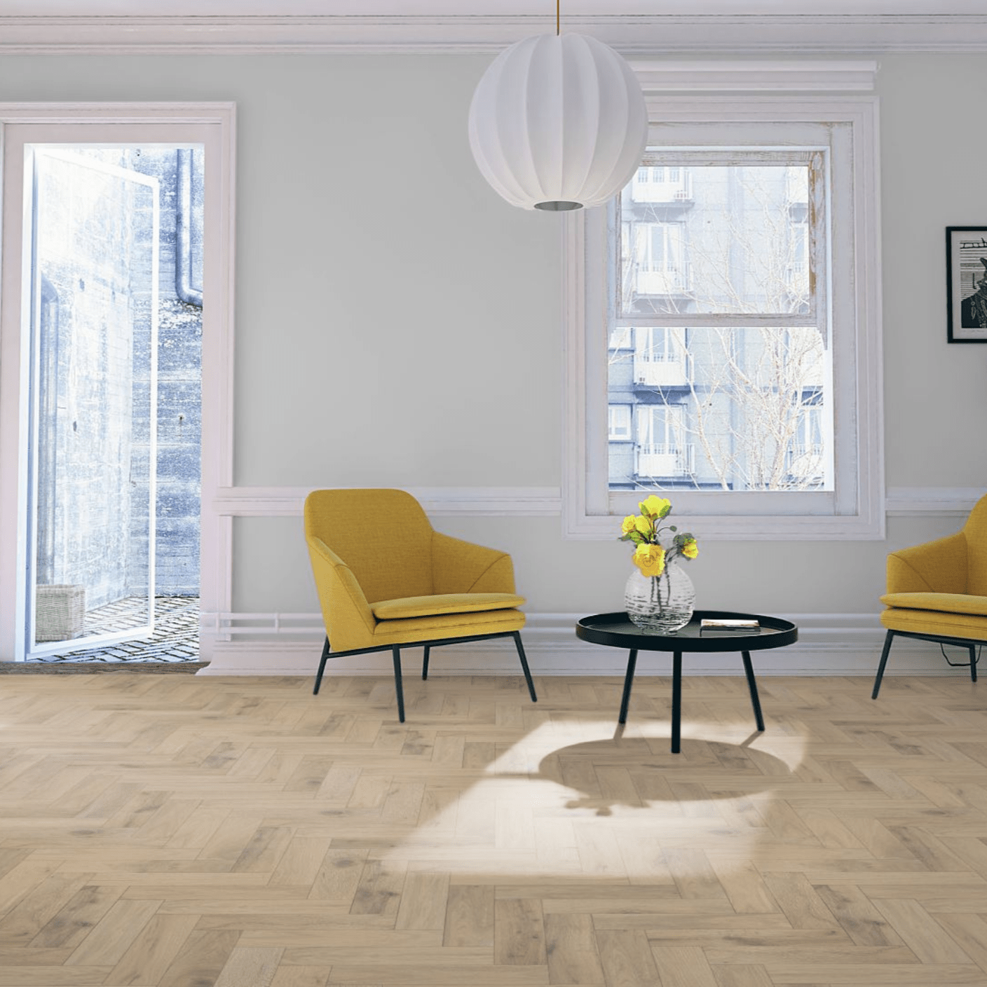 White Sundays 15/4 x 90mm Herringbone Engineered - Floor Street