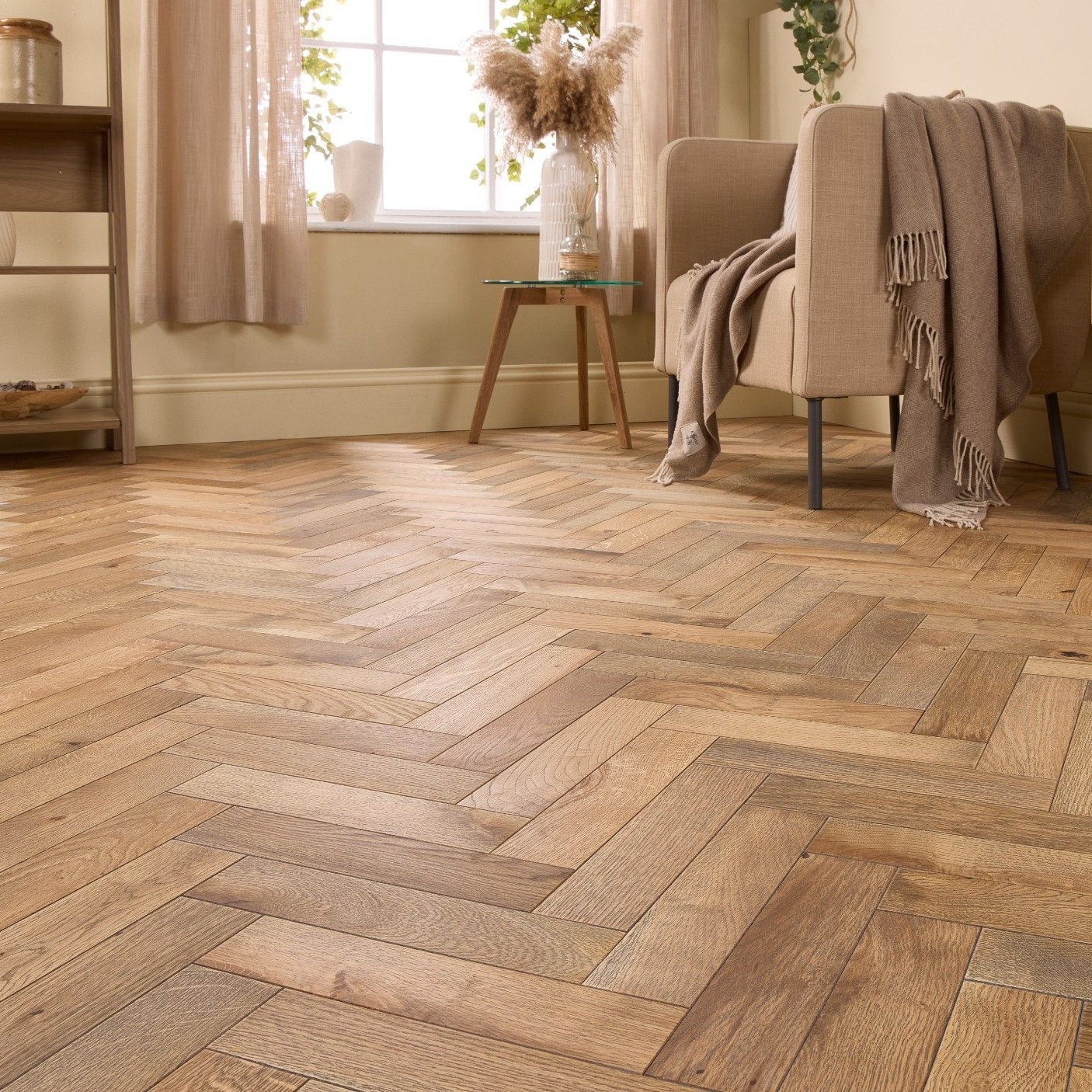 Weathered Oak Herringbone 18mm Engineered