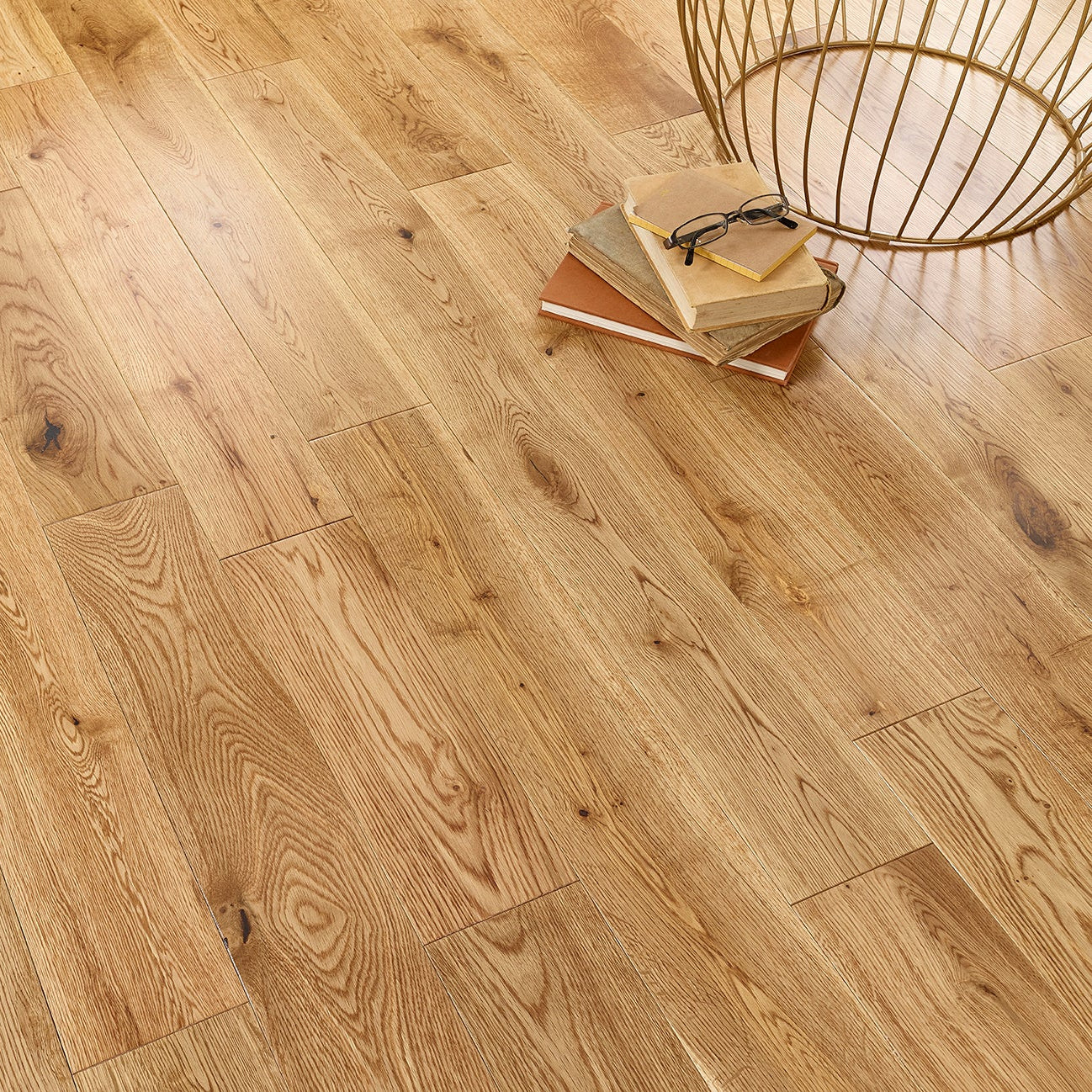 Natural Oak UV Lacquered 125mm Wide Plank