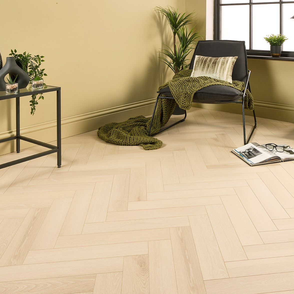 Kalmar oak 12mm Herringbone Laminate