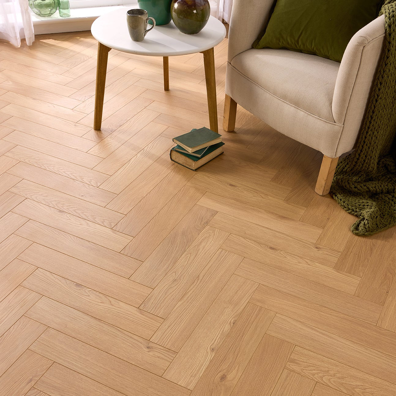 Odense oak 12mm Herringbone Laminate