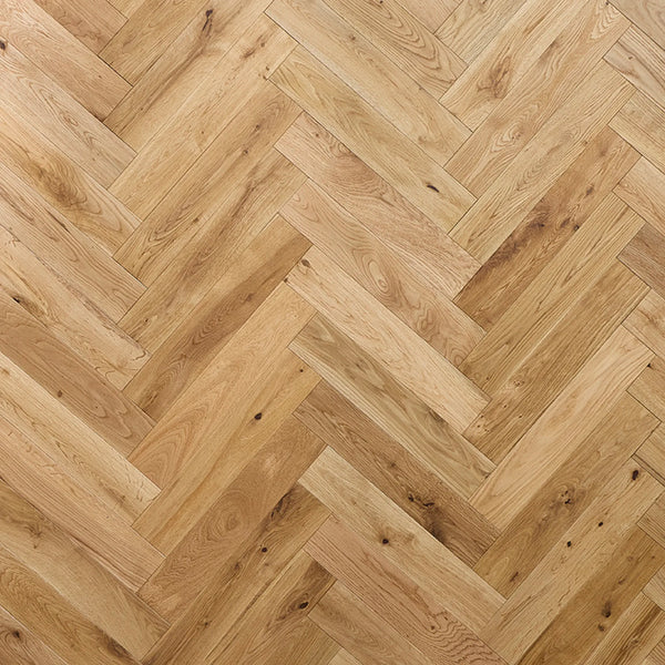 Brushed & Hardwax Oiled Herringbone Solid Wood