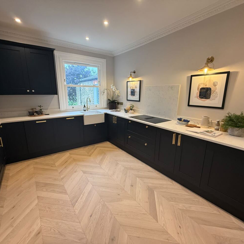 Invisible Oak Chevron Engineered