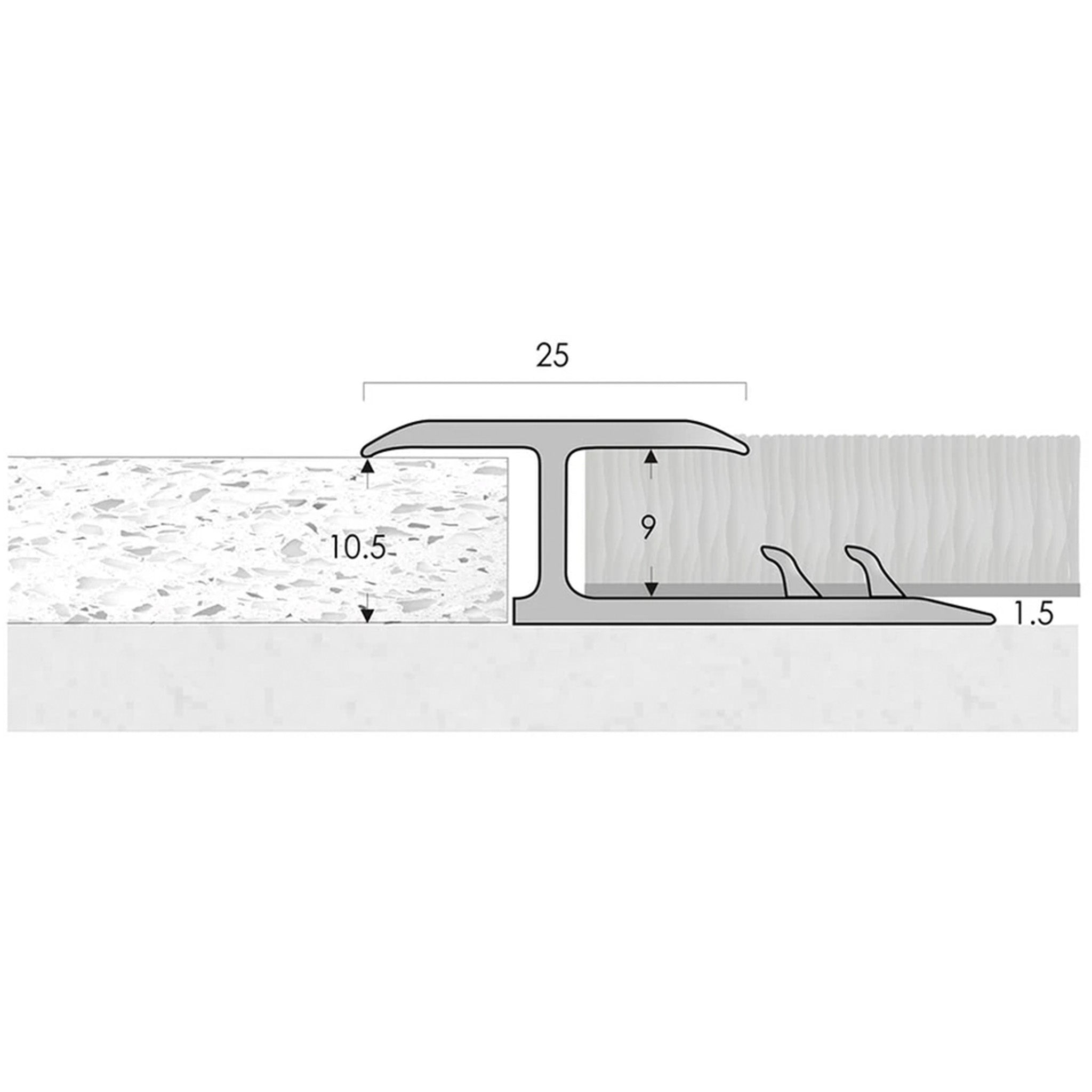 Carpet to Floor Door Strip 0.9m