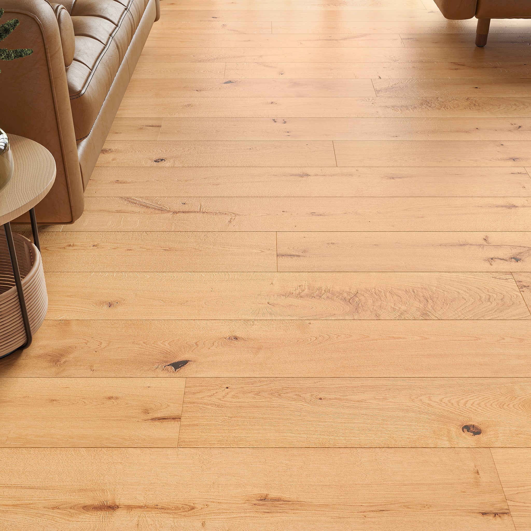 Heather Oak Natural Brushed & Oiled 14/3 x 190mm Straight Engineered