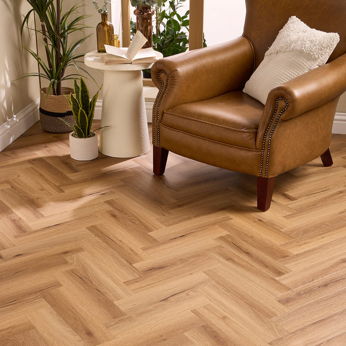 Chamonix Oak Herringbone Glue Down LVT