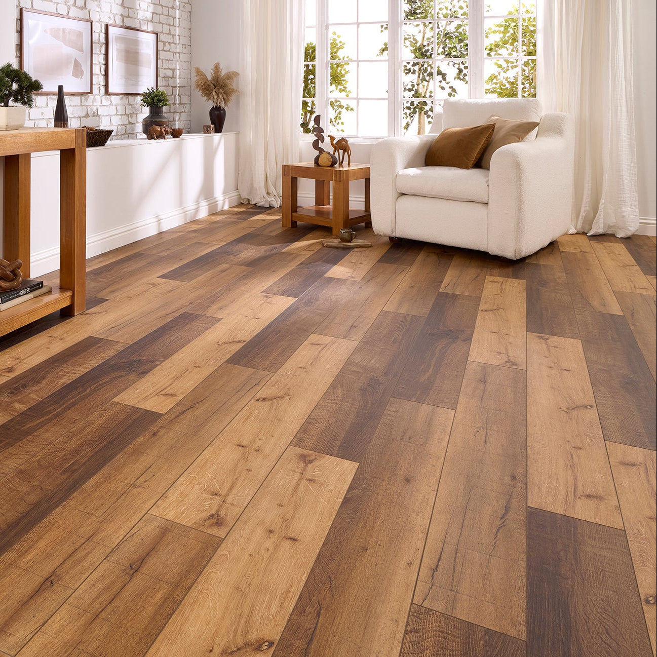 Sienno Oak Straight Glue Down LVT