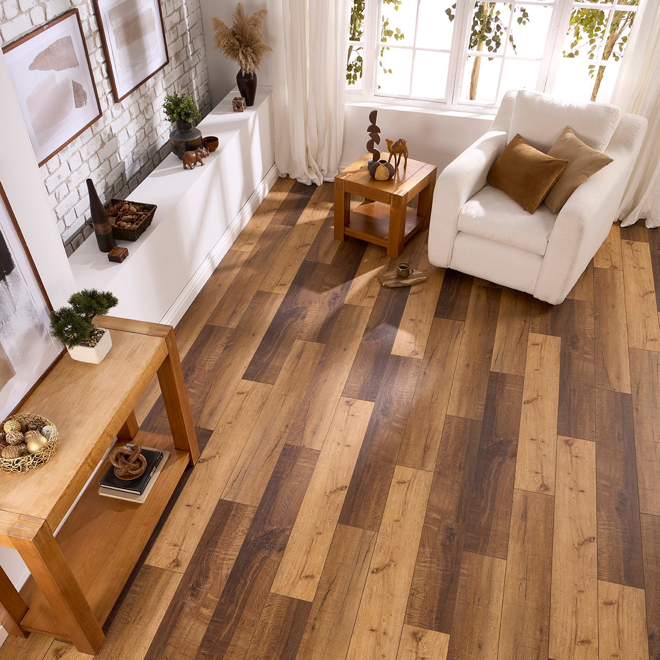 Sienno Oak Straight Glue Down LVT