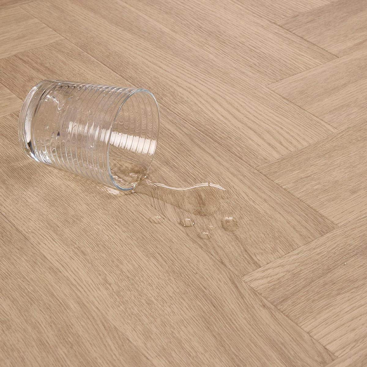Courchevel Oak Herringbone Glue Down LVT