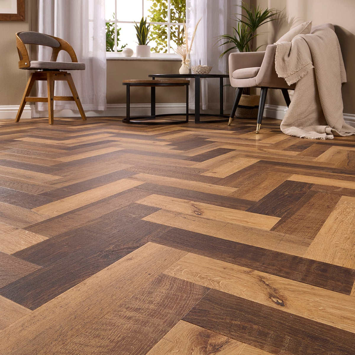 Innsbruck Herringbone Glue Down LVT
