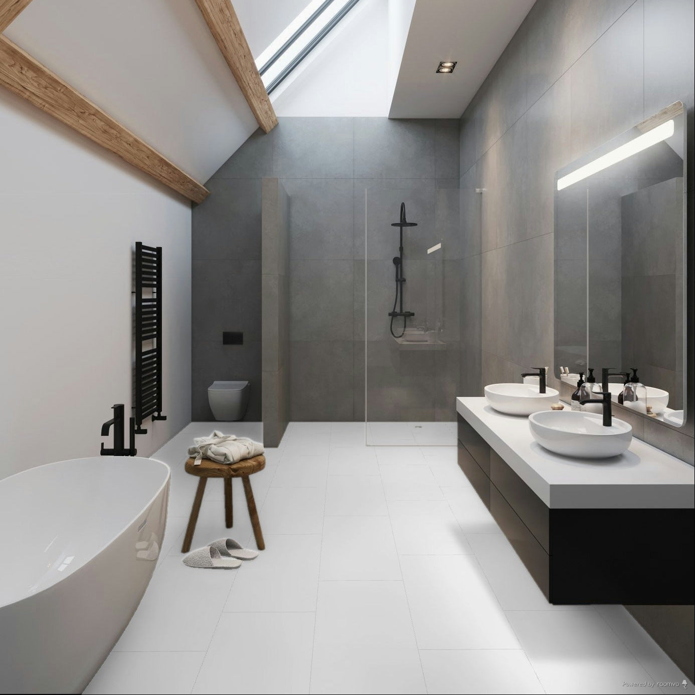 Falquon Stone White Tile Laminate