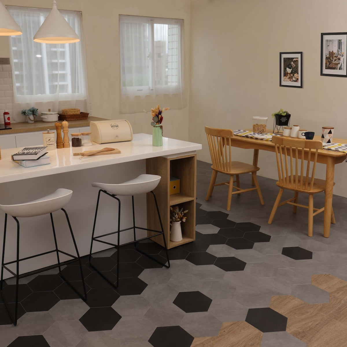 Concrete Light Grey Glue Down LVT