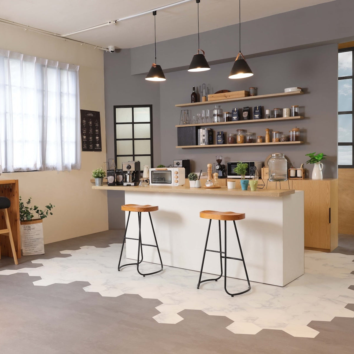 Marble Calacatta Bianco Glue Down LVT