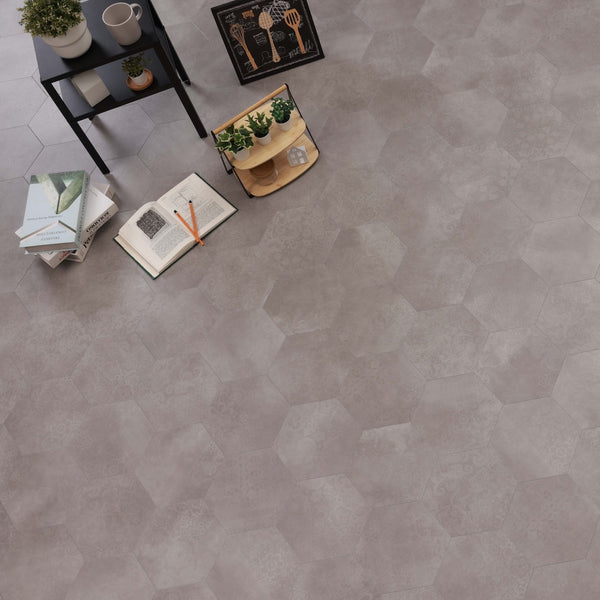 Botanic Light Grey Glue Down LVT