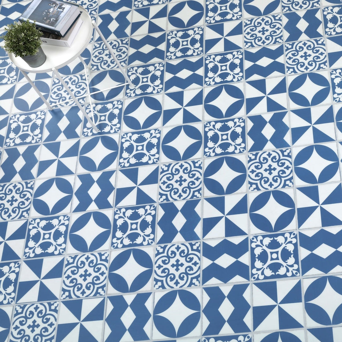 Azure Blue Glue Down LVT