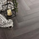 Dark Grey Herringbone Click Vinyl SPC