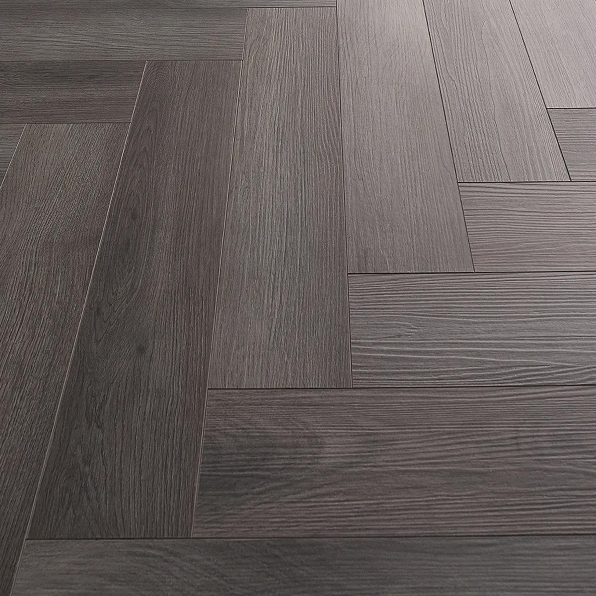 Dark Grey Herringbone Click Vinyl SPC