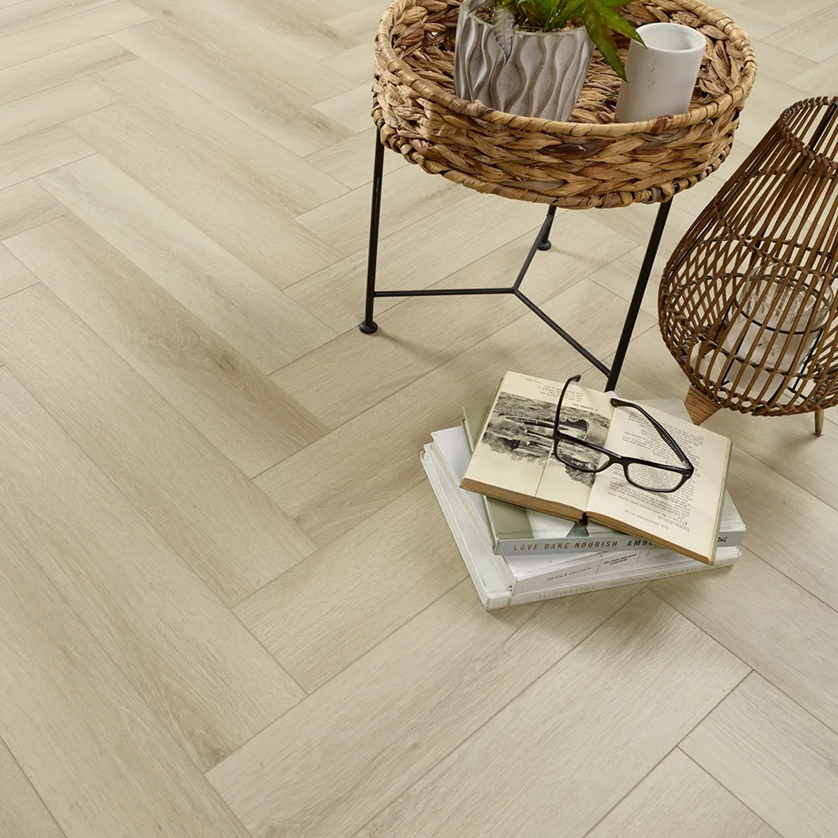 Smoked Malmo Herringbone Click Vinyl SPC