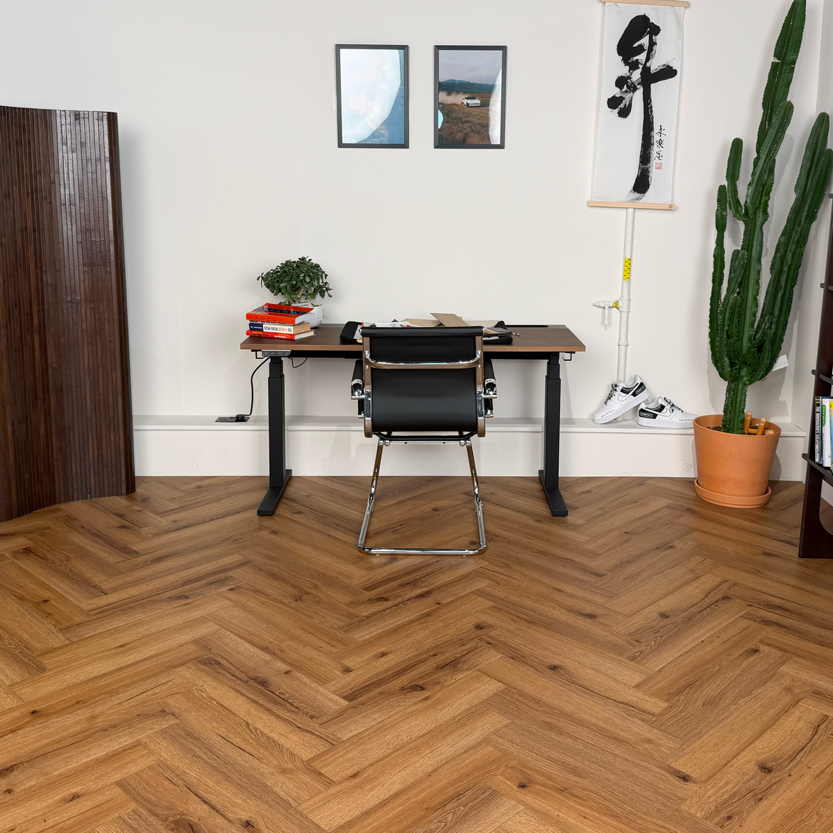 Ember Oak Herringbone Glue Down LVT