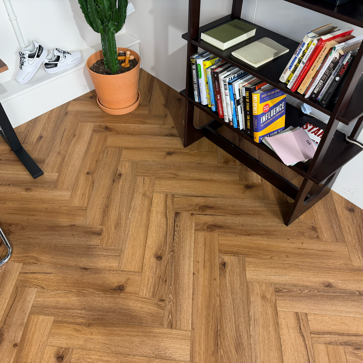 Ember Oak Herringbone Glue Down LVT
