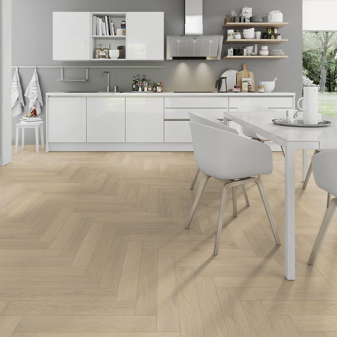 Scandi Oak 12mm Herringbone Laminate