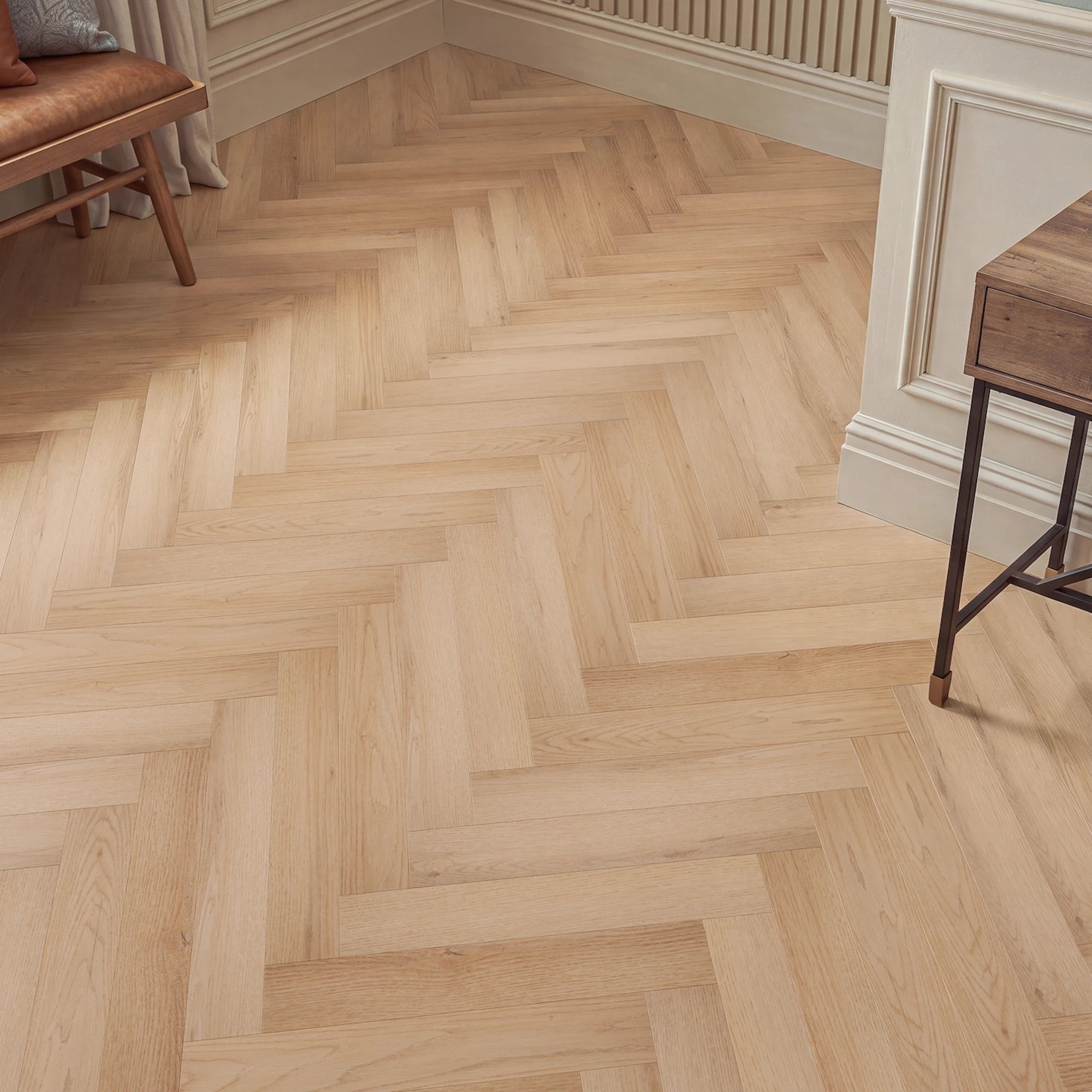 Sun Kissed Herringbone Glue Down LVT