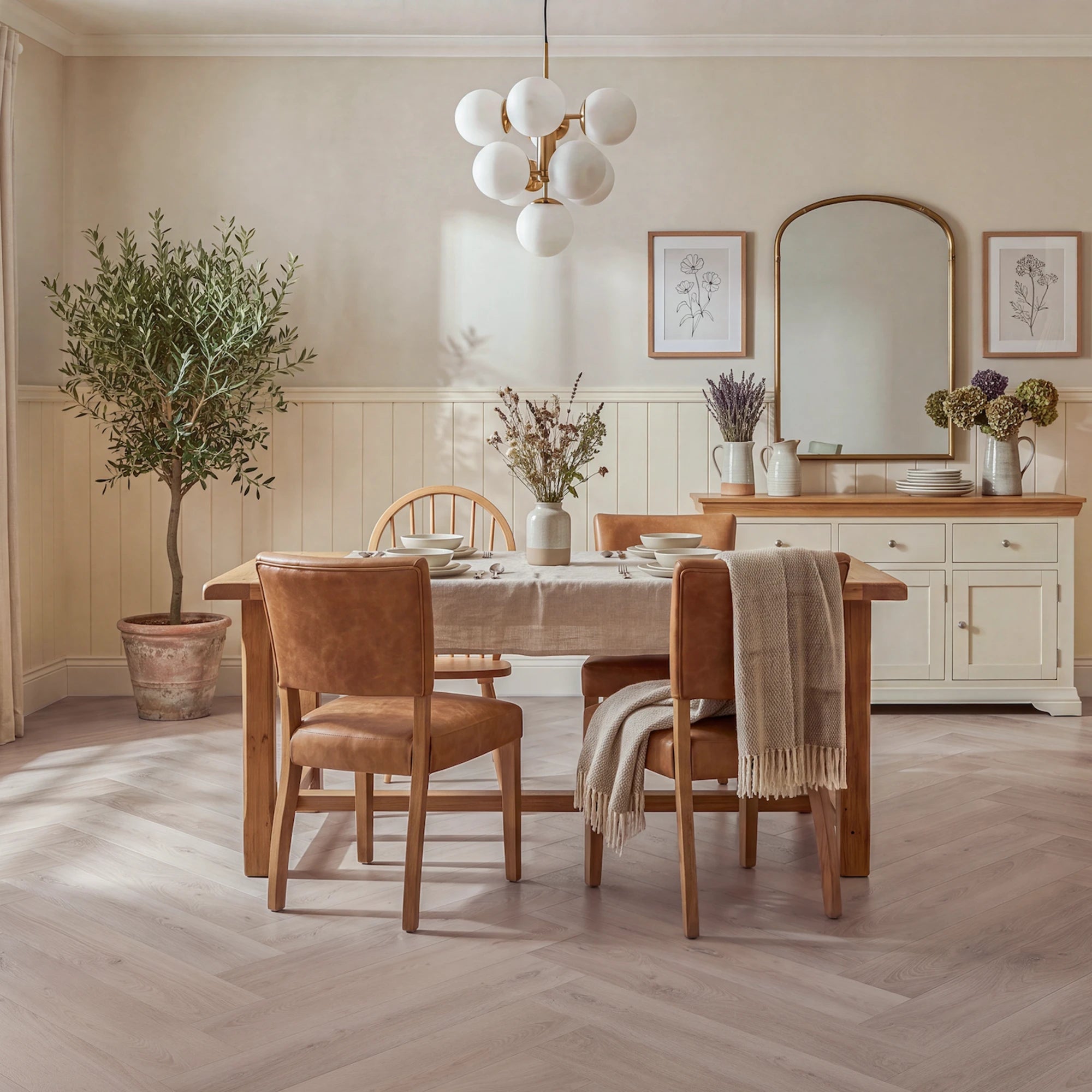 Warm Wishes Herringbone Glue Down LVT