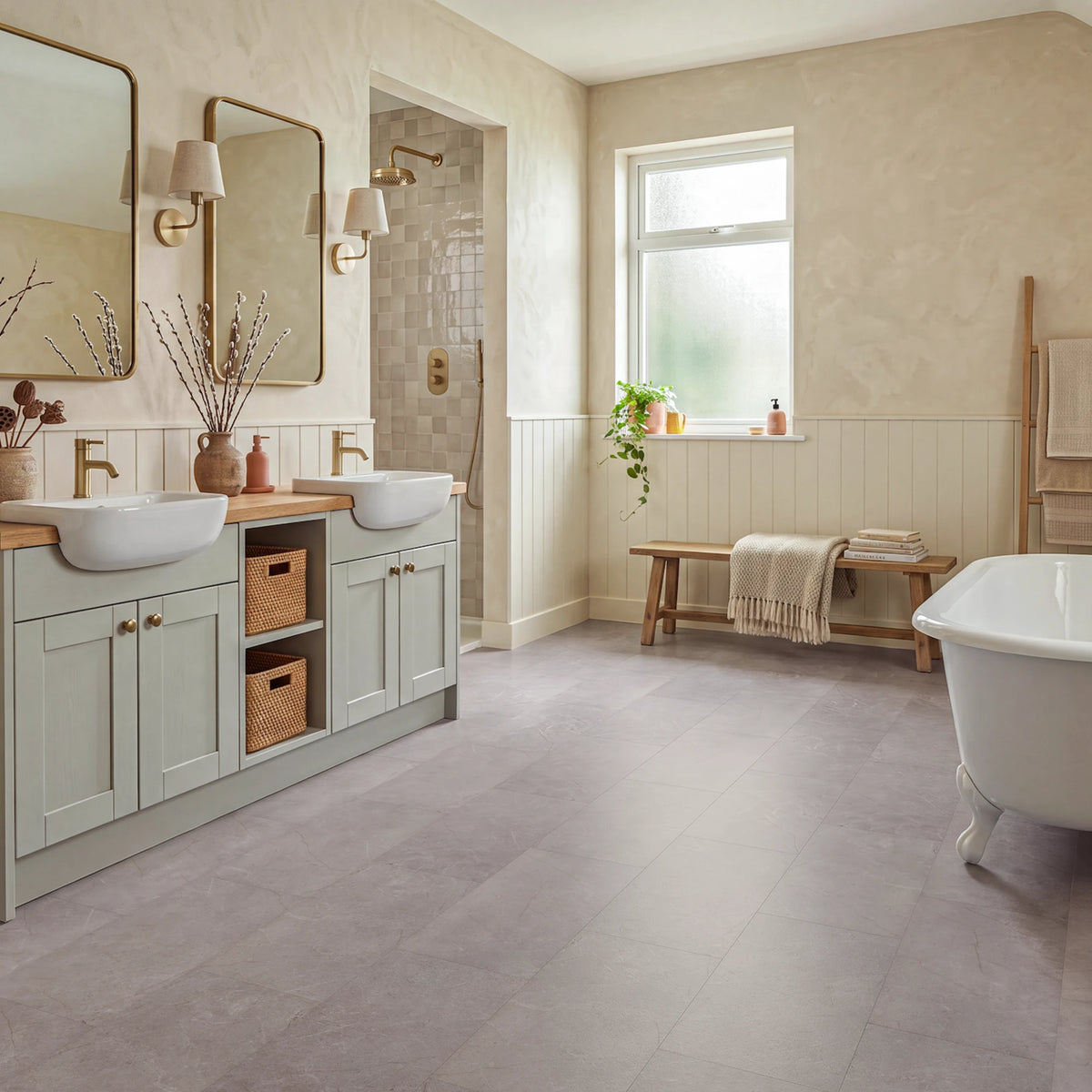 Moonlight Tile Glue Down LVT