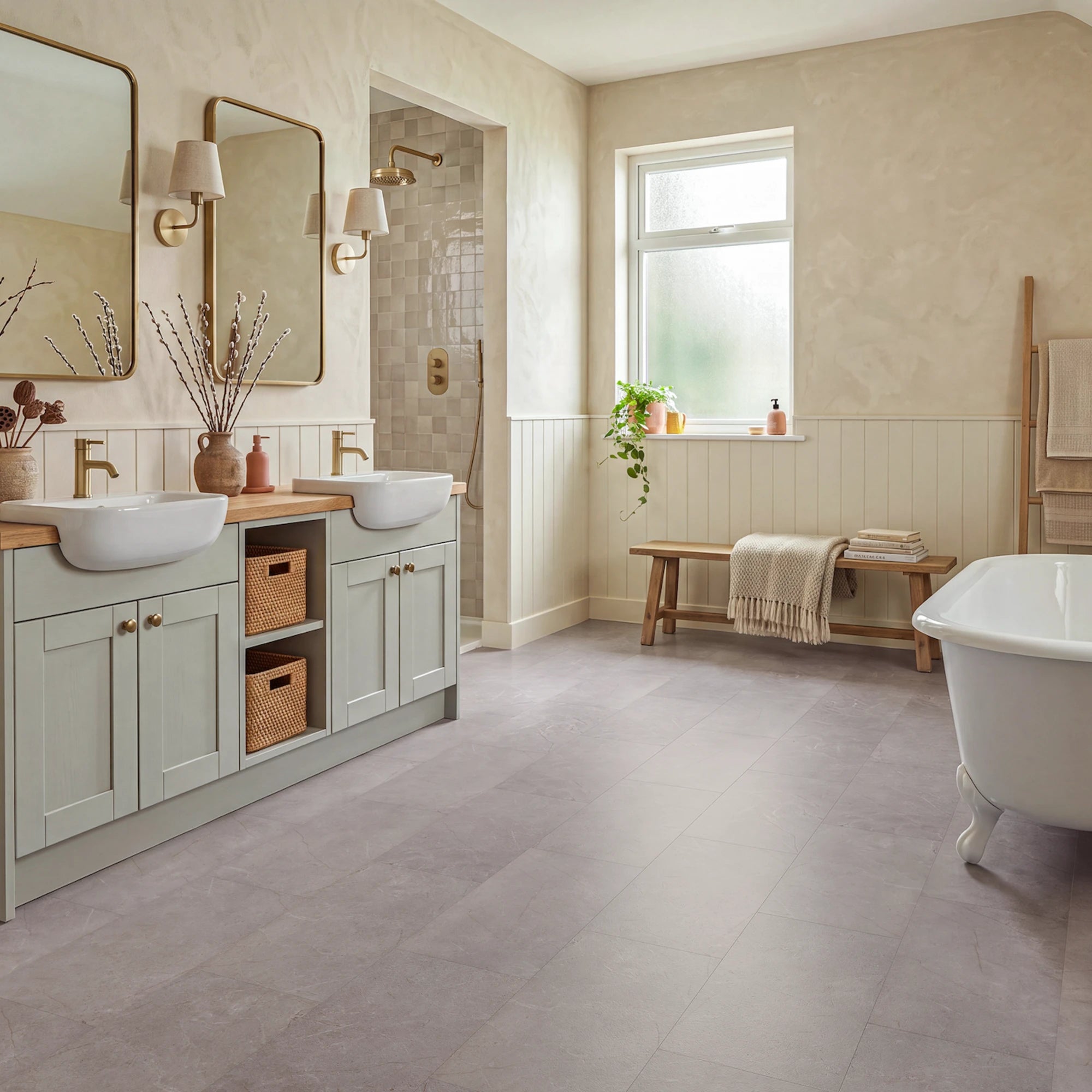 Moonlight Tile Glue Down LVT