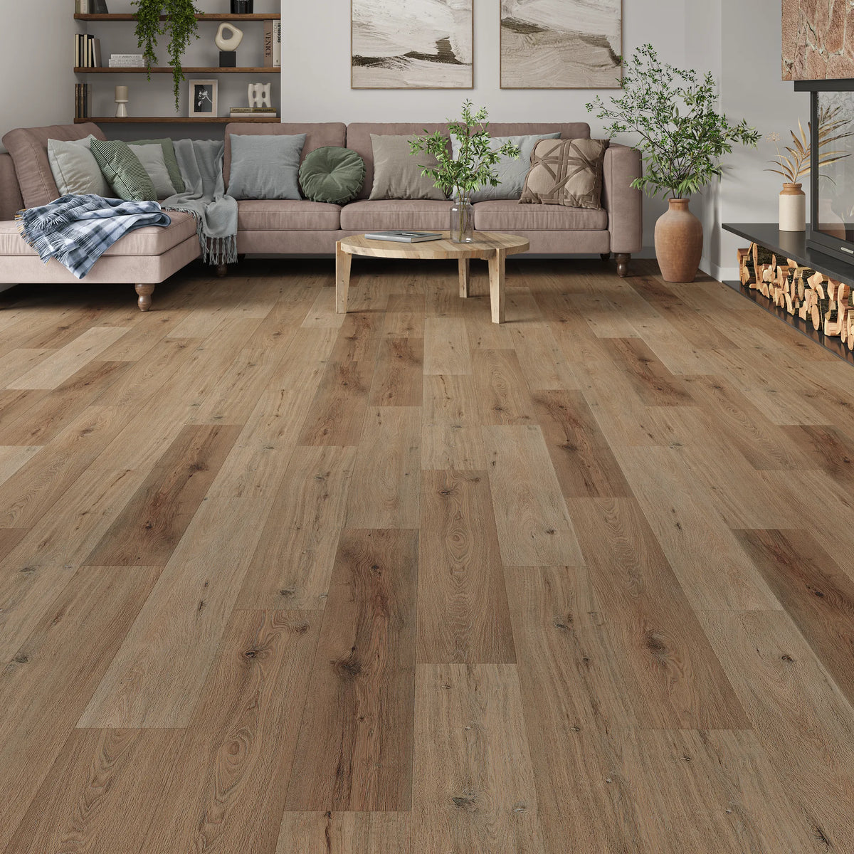 Kingswear Oak Straight Click Vinyl SPC