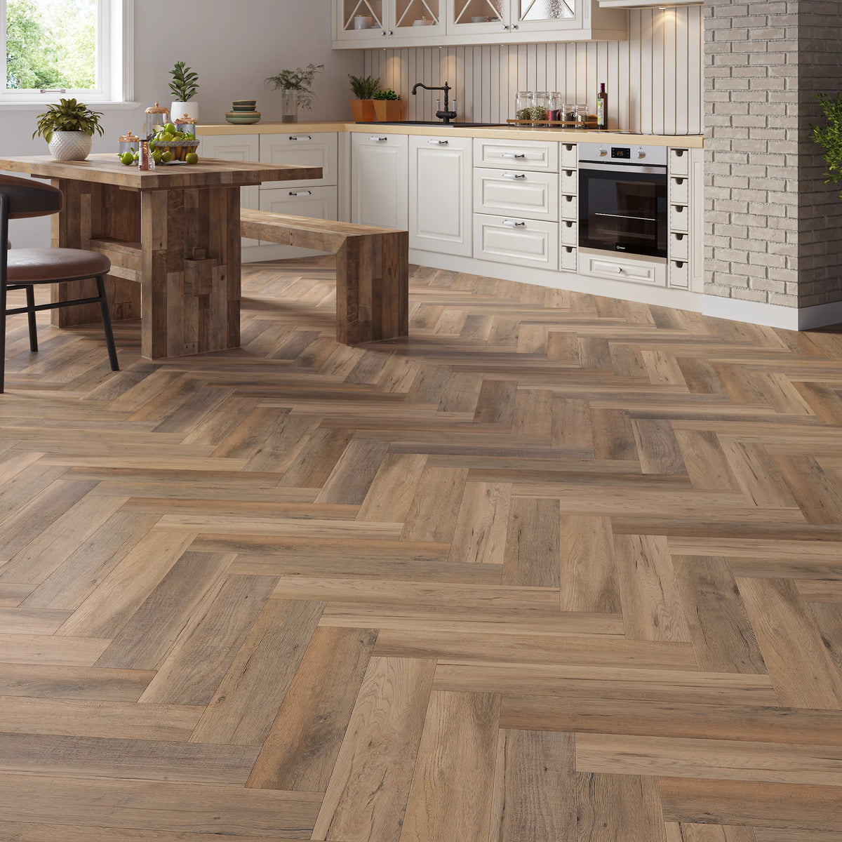 Kensington Oak Herringbone Click Vinyl SPC