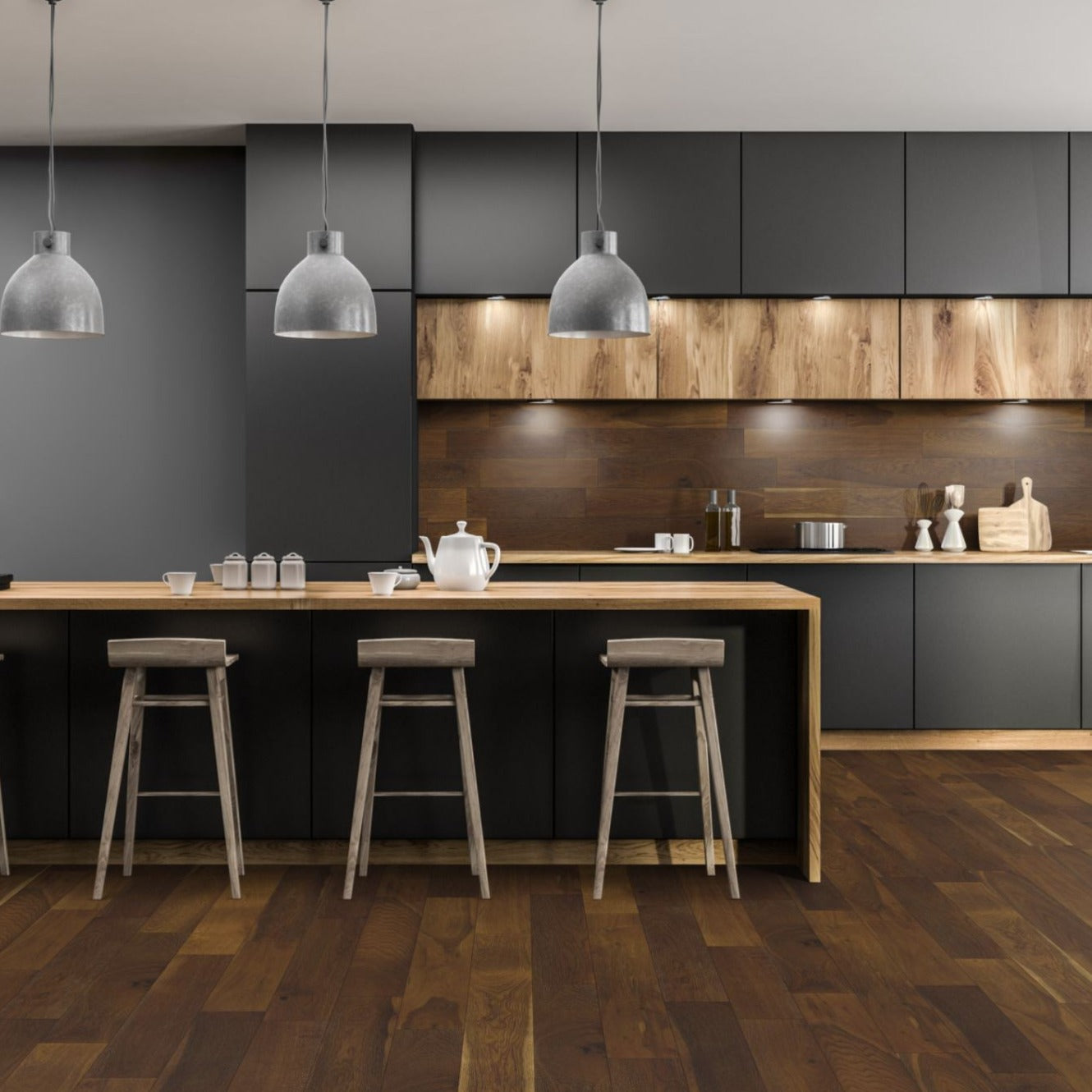 Oak Smoked Brushed 18/5 x 155mm Straight Engineered