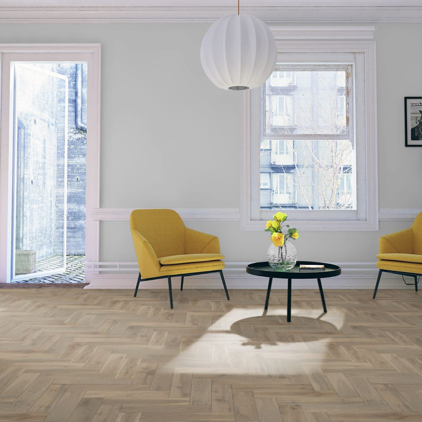 Seychelles Oak 15/4 x 90mm Herringbone Engineered