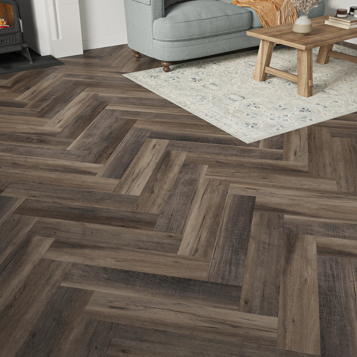Berkeley Oak Herringbone Click Vinyl SPC