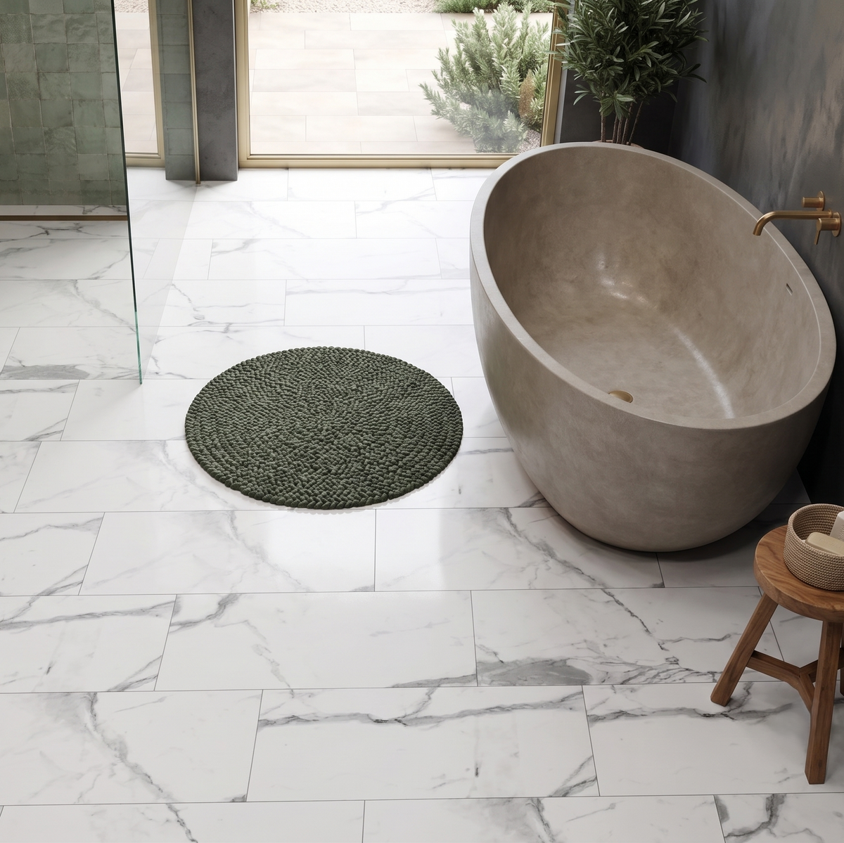 Statuario Luxe High Gloss Tile Effect Click Vinyl SPC