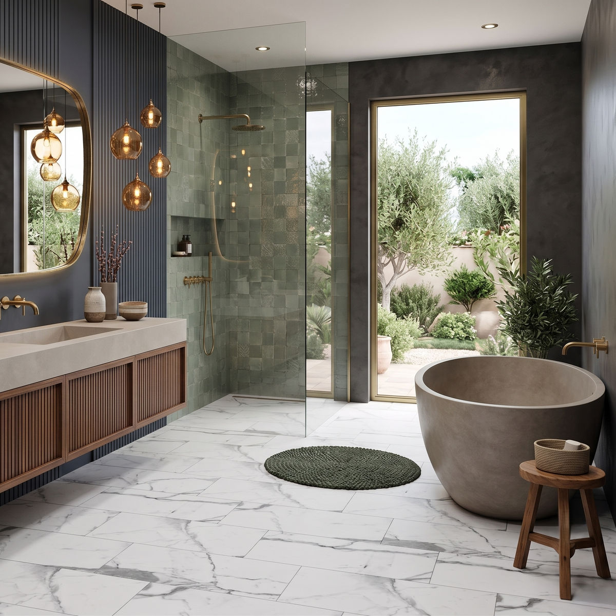 Statuario Luxe High Gloss Tile Effect Click Vinyl SPC