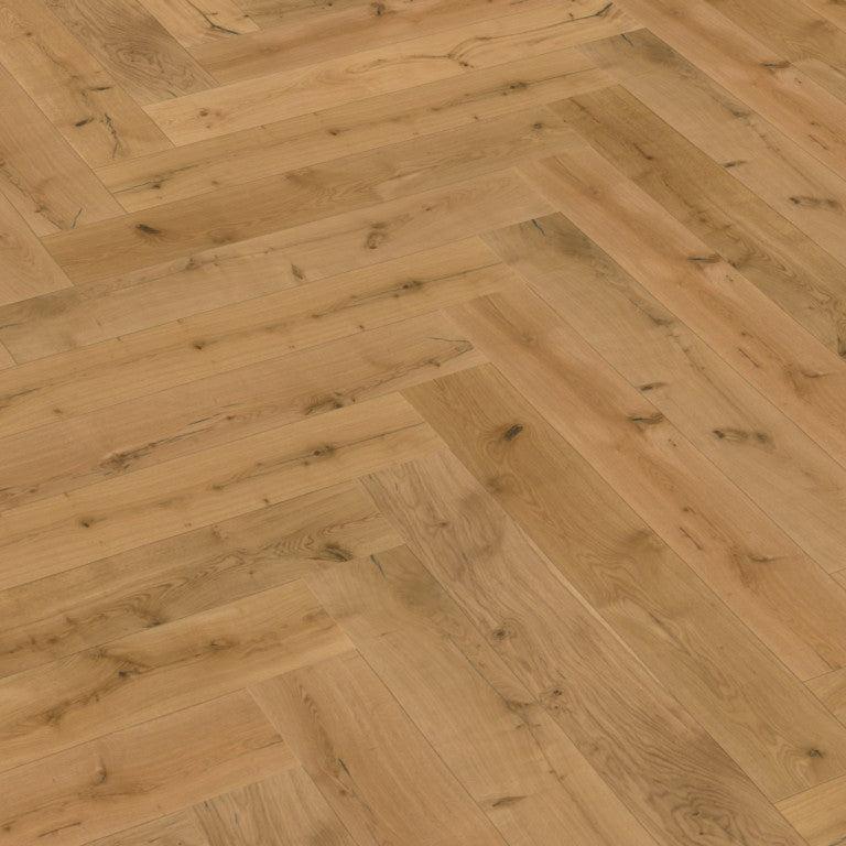 Rustic Oak 14/3 x 90mm Herringbone Engineered