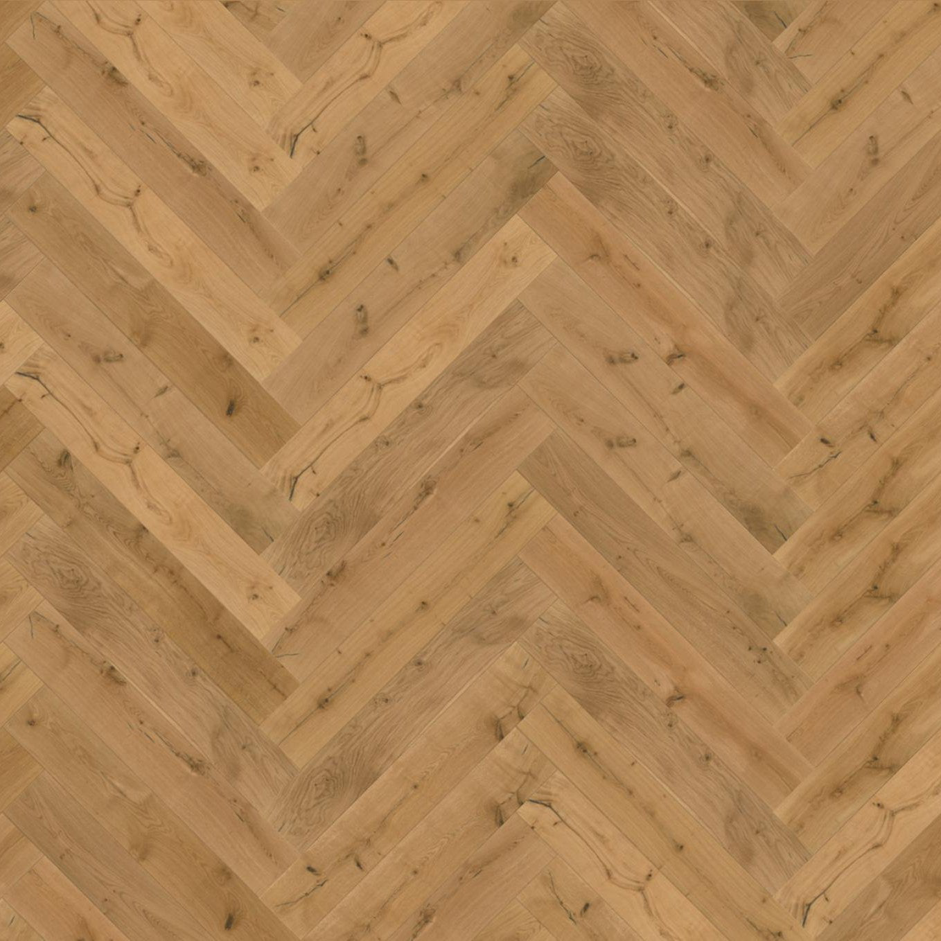 Rustic Oak 14/3 x 90mm Herringbone Engineered