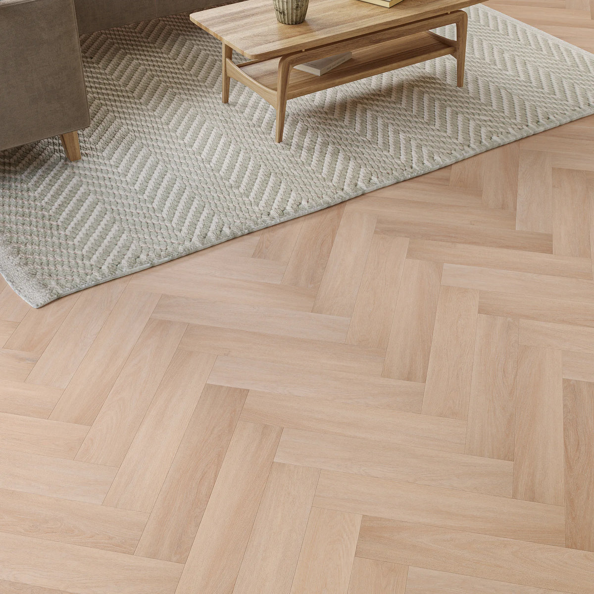 Salcombe Oak Herringbone Click Vinyl SPC